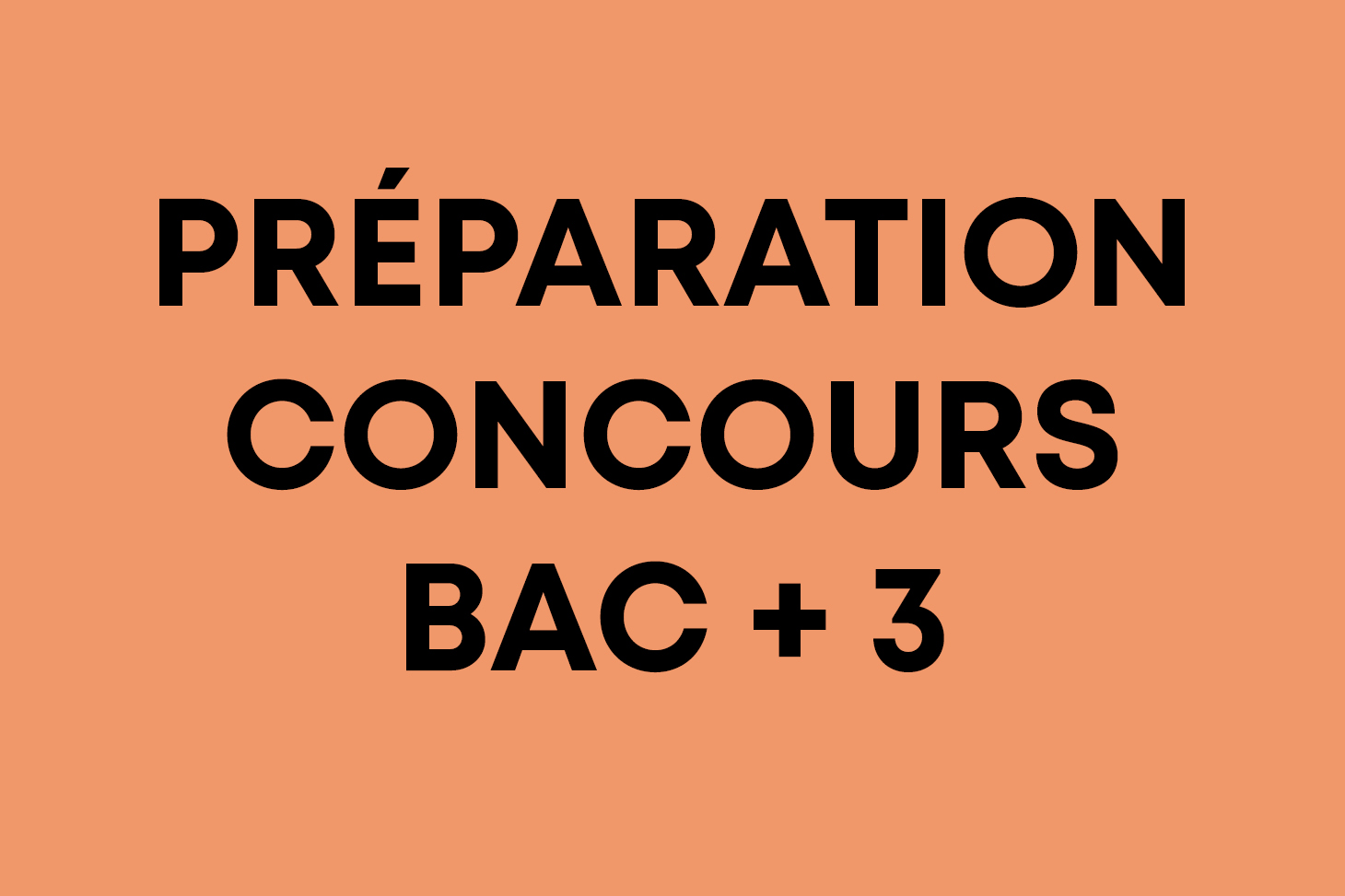 Prepa concours bac+3