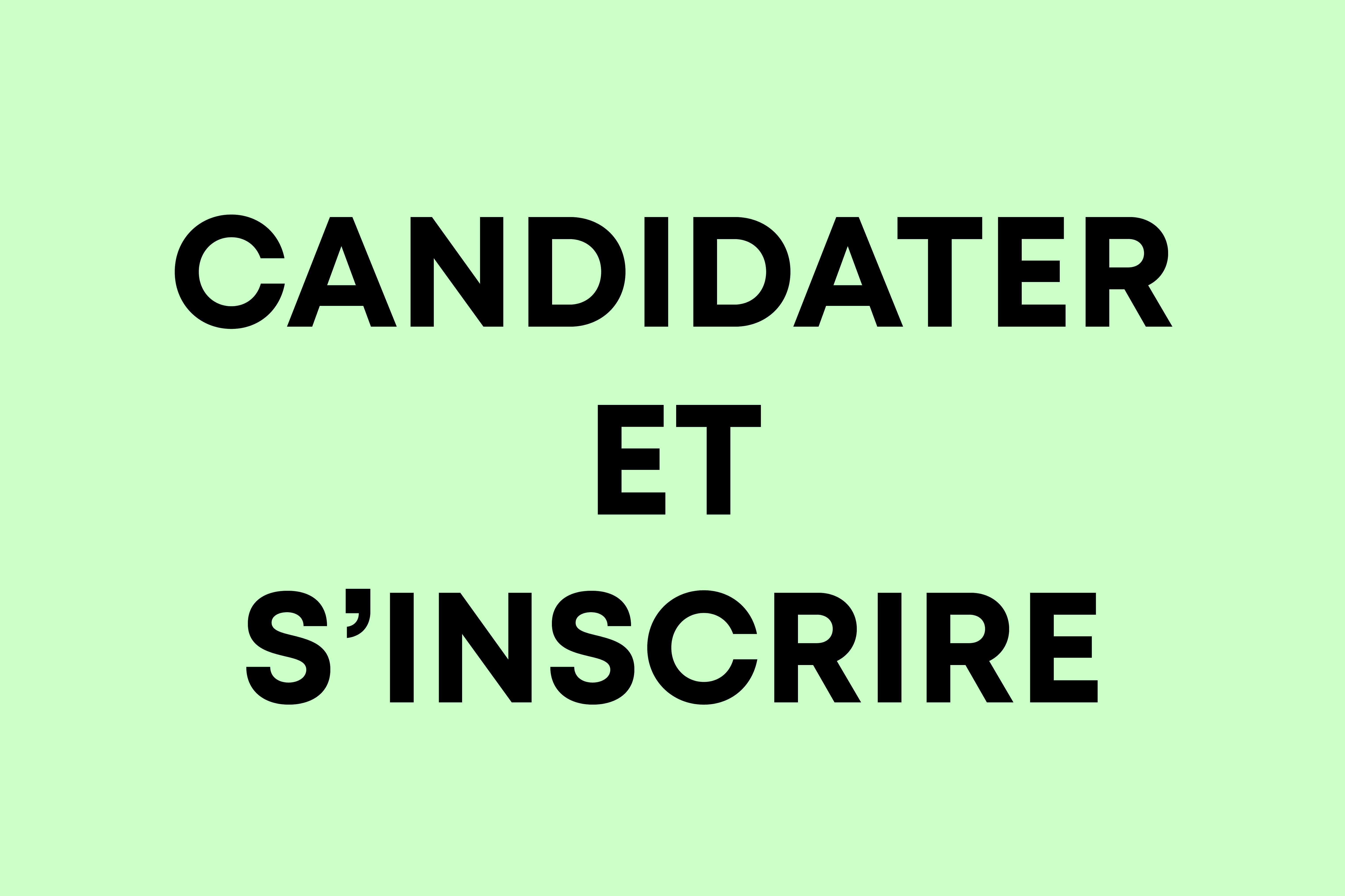 candidater s'inscrire