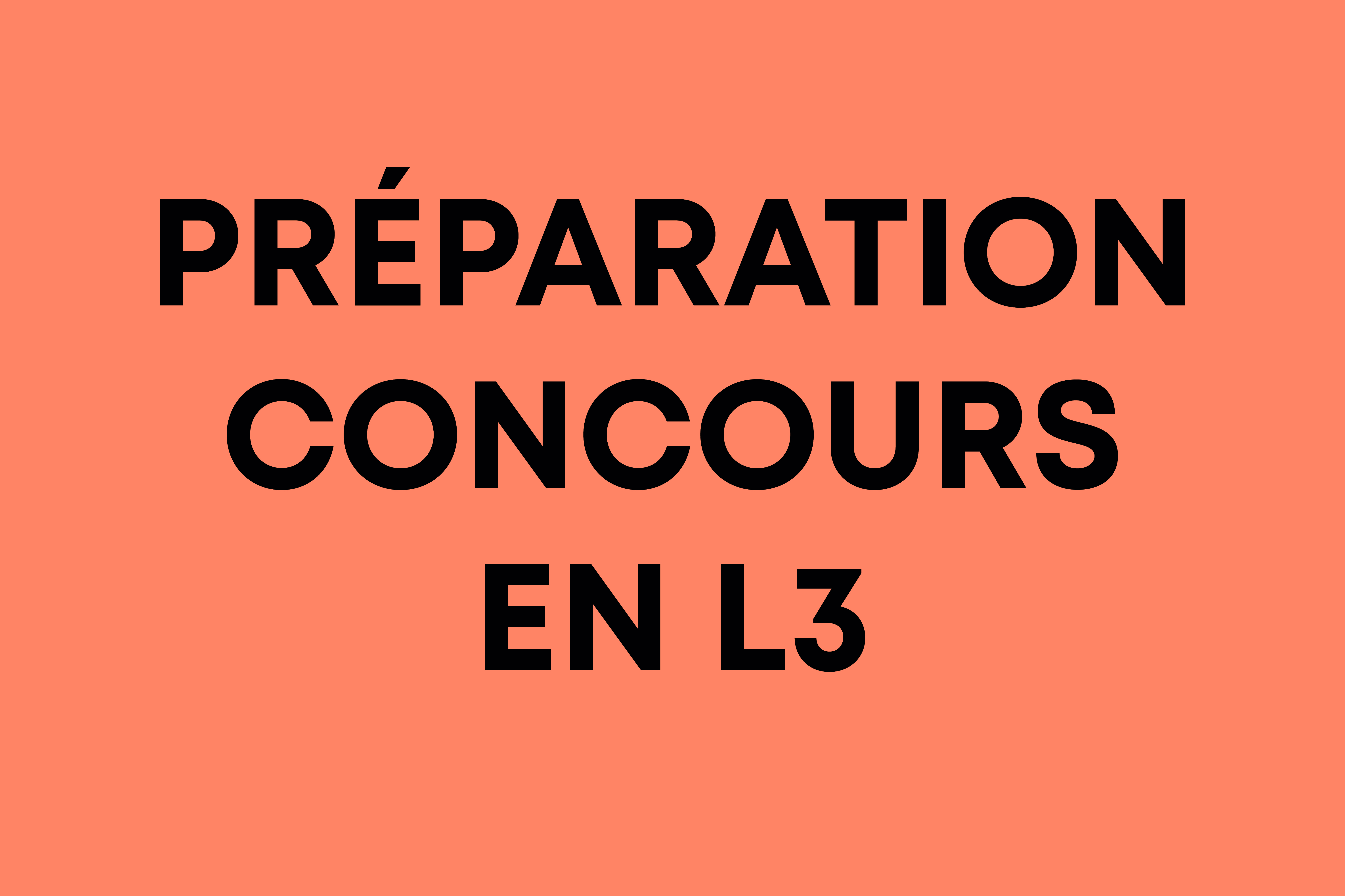 Prépa concours L3